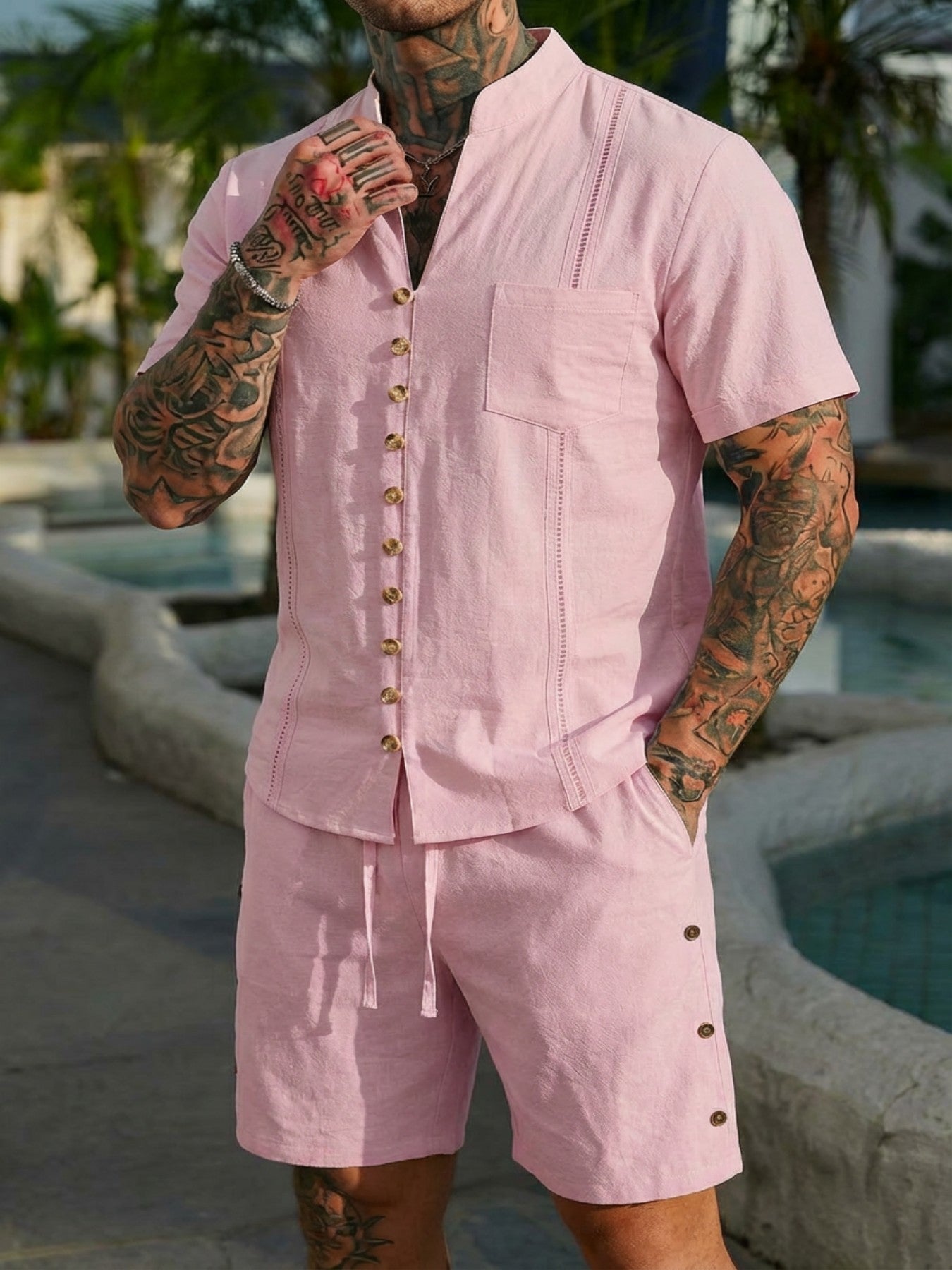 Short-sleeve Shirt Set