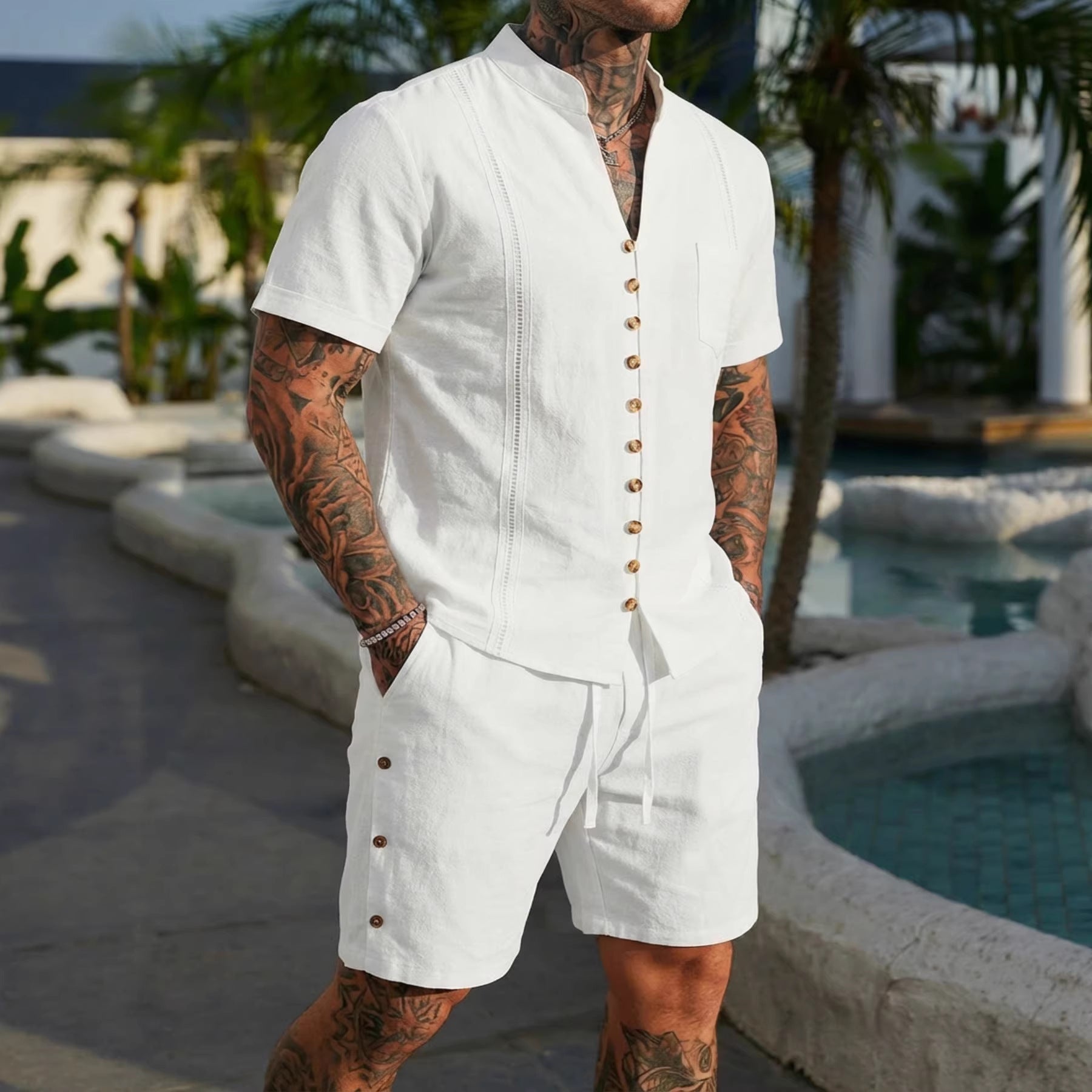 Short-sleeve Shirt Set
