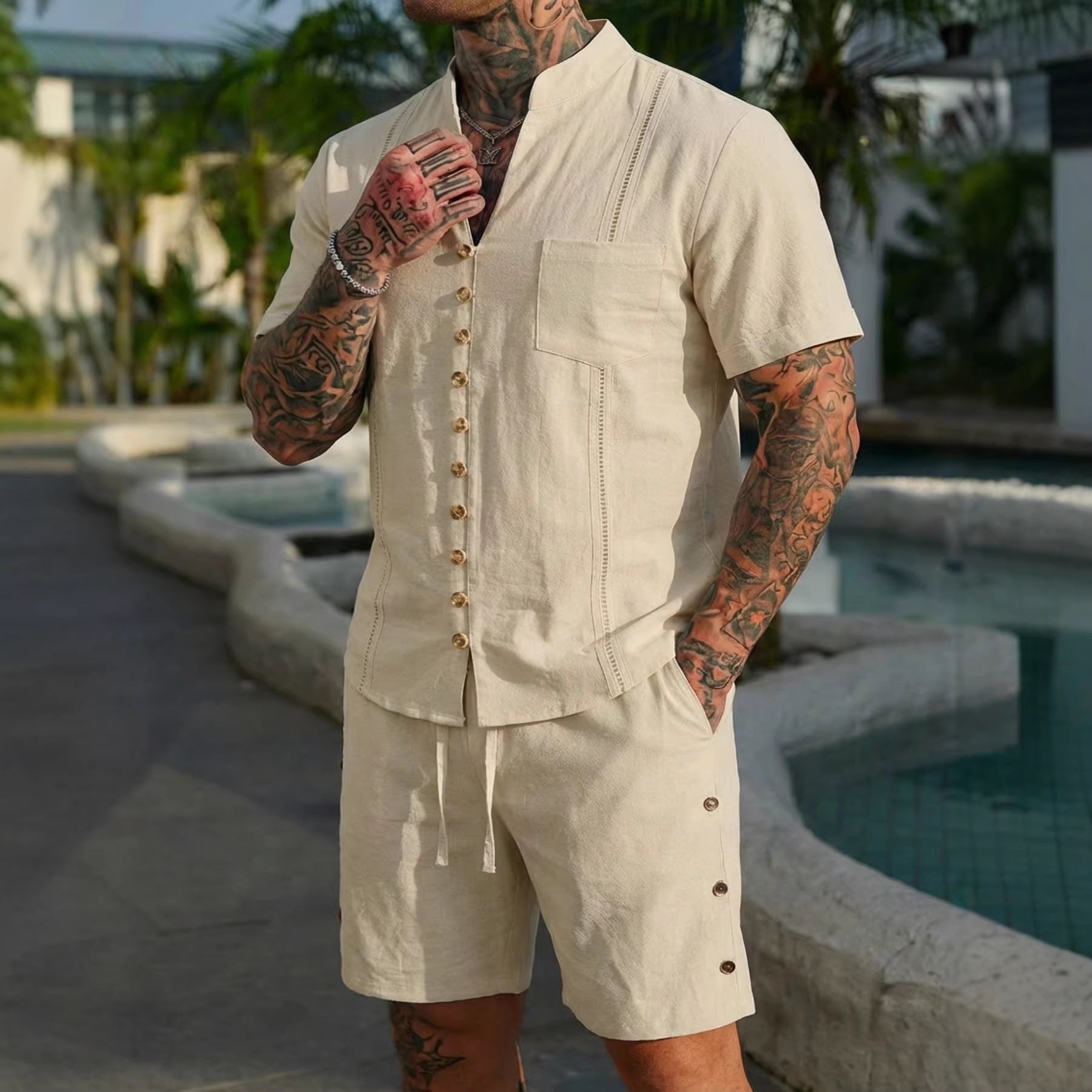 Short-sleeve Shirt Set