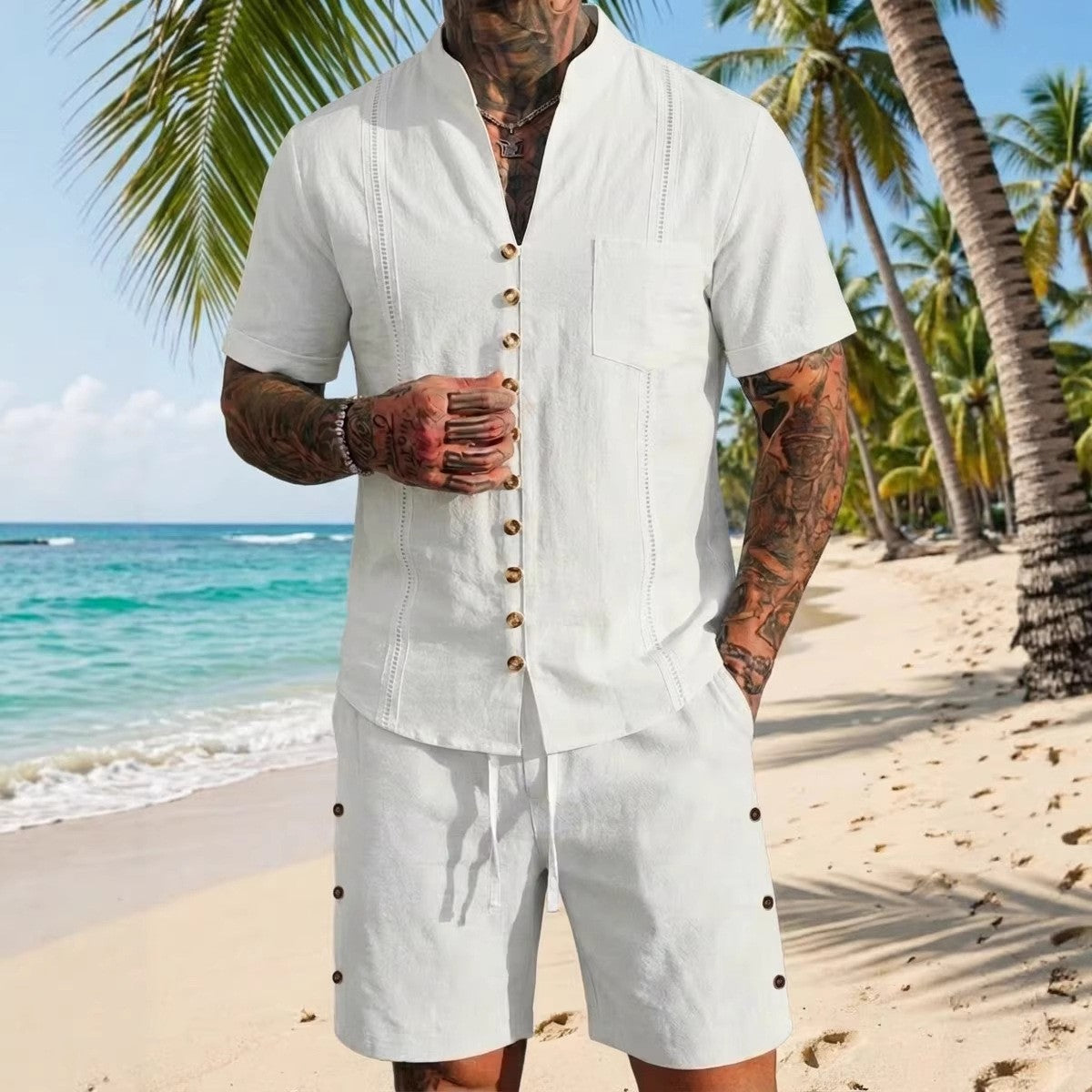 Short-sleeve Shirt Set